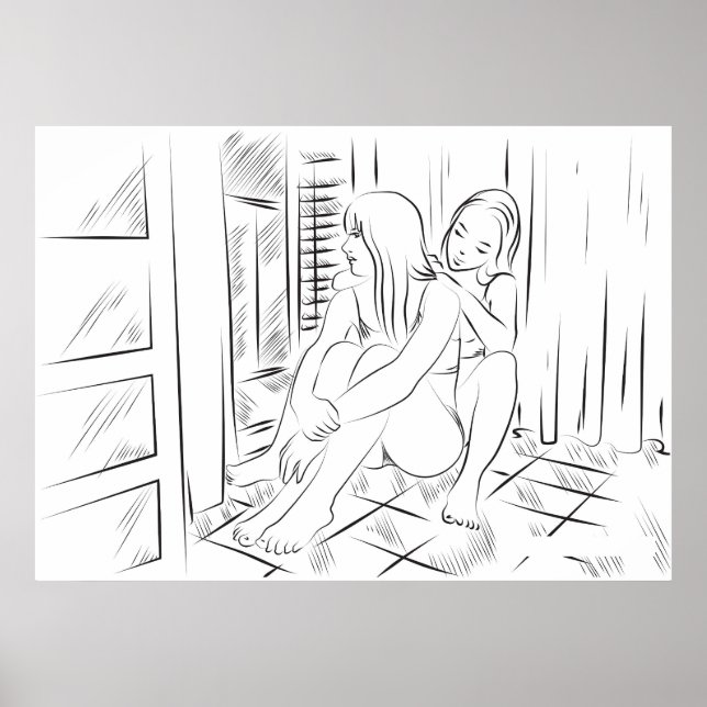 Lesbiskens lustlinjekonst poster (Framsidan)