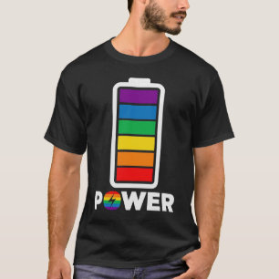 Lesbiskens medvetenhet om Rainbow Power Battery LG T Shirt