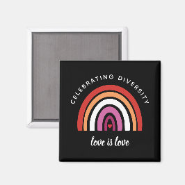 Lesbiskens Pride som firar mångfalden Kärlek är Kä Magnet