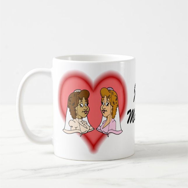 Lesbiskt Bi-Ras- kopplar ihop Kaffemugg (Vänster)