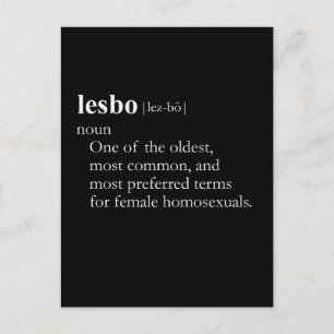 LESBO (definition) Vykort
