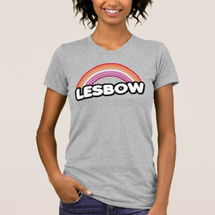 LESBOW (Lesbisk Rainbow) T Shirt