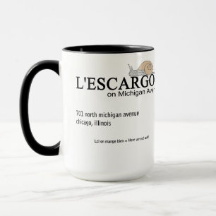 L'ESCARGOT Restaurant on Michigan Avenue, Chicago Mugg