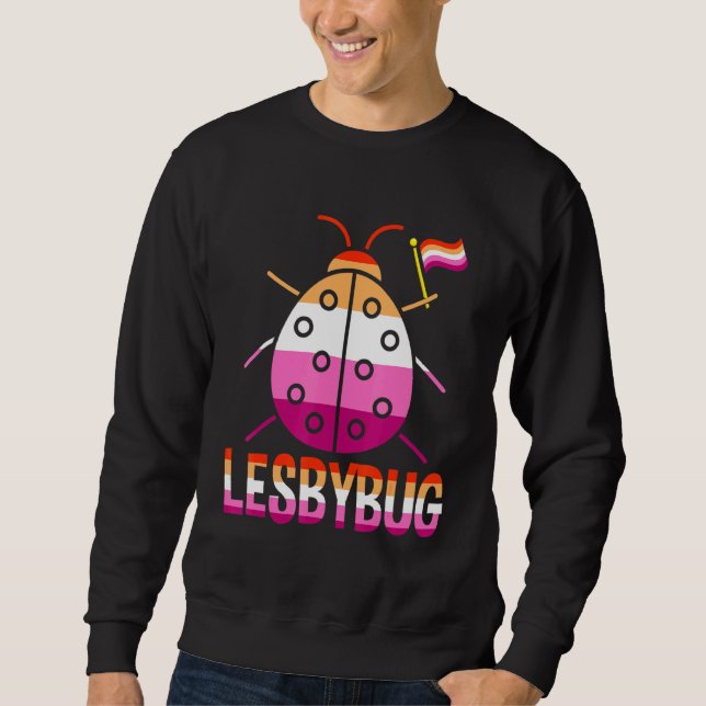Lesdybug Lesbisk Ladybug Pride Lgbt Matching Lesbi Lång Ärmad Tröja (Framsida)