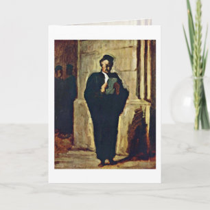 Lesender advokat av Honore Daumier Kort