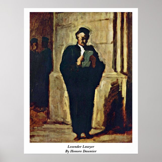 Lesender Lawyer by Honore Daumier Poster (Framsidan)