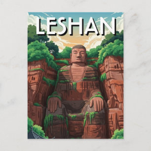 Leshan Giant Buddha Kina Resa Vykort