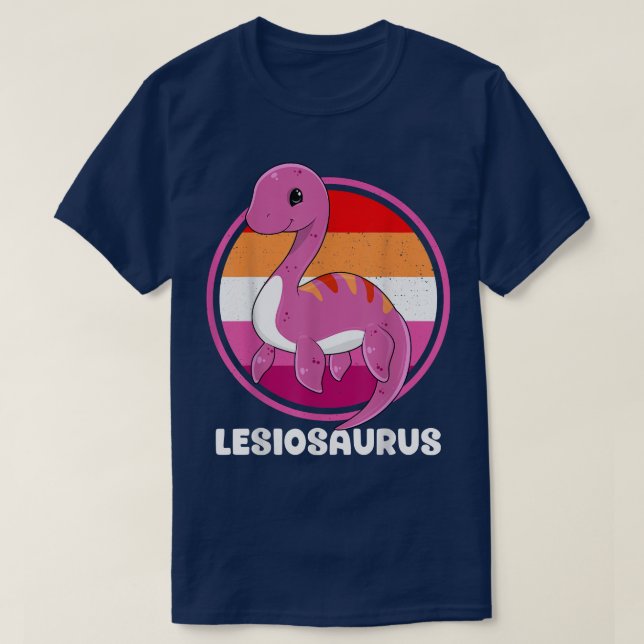 Lesiosaurus Lesbisk Plesiosaurus HGBTQ Gay pride M T Shirt (Design framsida)