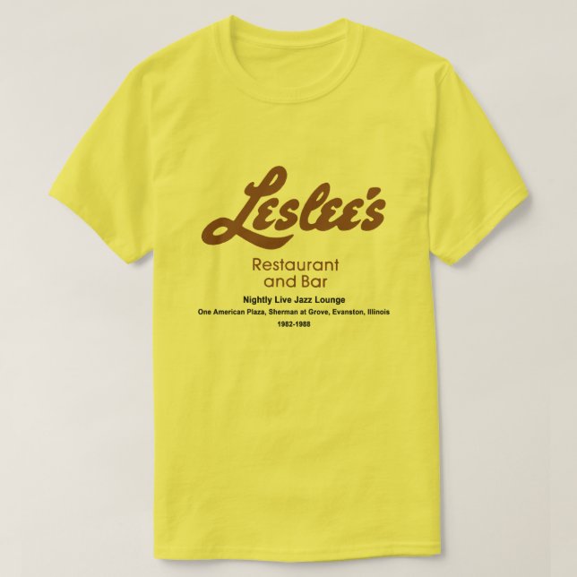 Leslees Restaurant och Pub, Evanston, Illinois T Shirt (Design framsida)