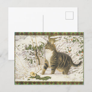 Lesley Anne Ivory jul Cat Postcard Vykort
