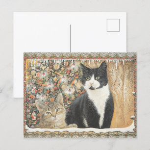 Lesley Anne Ivory jul Cat Postcard Vykort