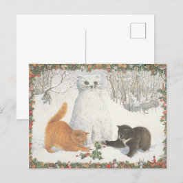 Lesley Anne Ivory jul Cat Postcard Vykort