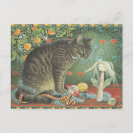 LESLEY ANNE IVORYS CHRISTMAS CAT POSTCARD VYKORT