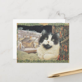 LESLEY ANNE IVORYS CHRISTMAS CAT POSTCARD VYKORT