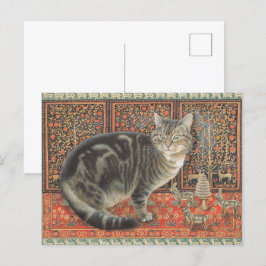 LESLEY ANNE IVORYS CHRISTMAS CAT POSTCARD VYKORT
