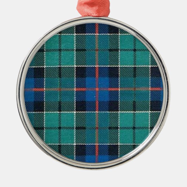 LESLIE FAMILJTARTAN JULGRANSPRYDNAD METALL (Framsidan)
