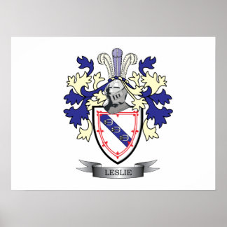 Leslie Family Crest Jackar om Arm Poster