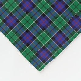Leslie Klan Bright Blue och Grönt Hunting Tartan Fleecefilt