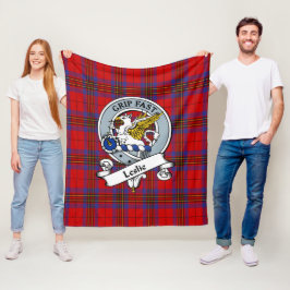 Leslie Modern Klansymbol Tartan Rutmönster Fleecefilt