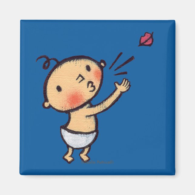 Leslie Patricelli Blow a Kiss Baby Magnet (Framsidan)