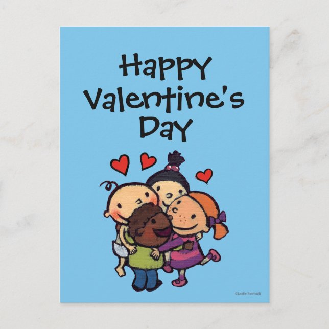 Leslie Patricelli gruppkram med vänner Helg Vykort (Framsida)