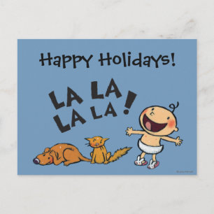 Leslie Patricelli sjungande baby med kanintofflor Helg Vykort