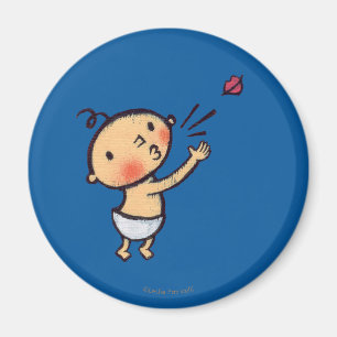 Leslie Patricelli slag en kyssbaby Magnet