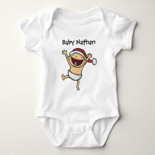 Leslie Patricellis babydans i den Santa hatten T-shirt