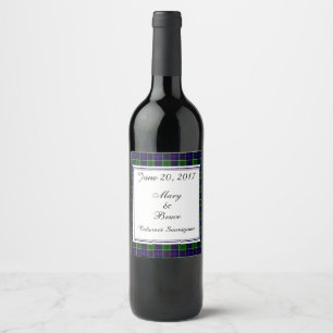 Leslie Scottish Bröllop Vin etikett