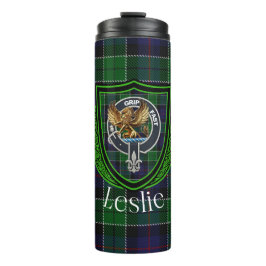 Leslie Scottish Clan Tartan & Crest