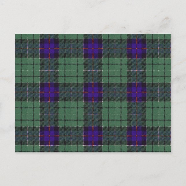 Leslie Scottish Tartan mönster Vykort (Framsida)