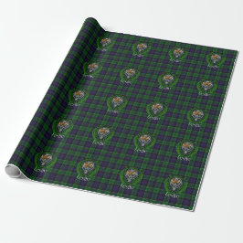 Leslie skotska klan tartan och vapensköld presentpapper