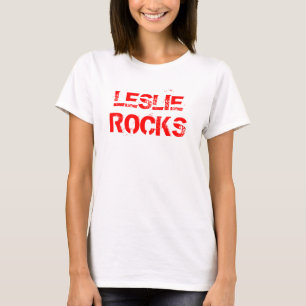 LESLIE STENutslagsplatsskjortor T-shirt
