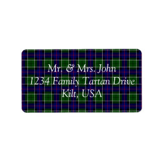 Leslie Tartan Label Adressetikett
