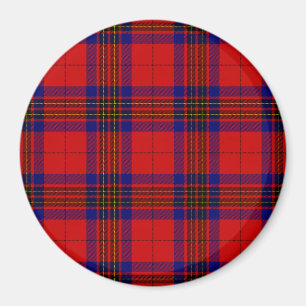 Leslie tartan Red Blue lila plaid Magnet