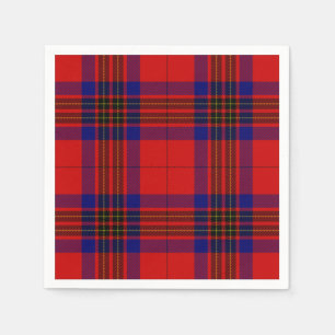 Leslie tartan Red Blue lila plaid Pappersservett