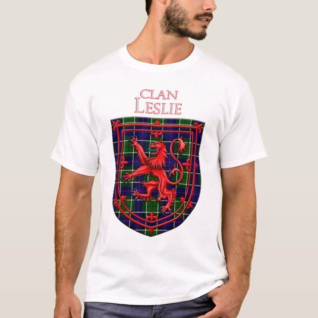 Leslie Tartan Scottish Play Lejon Rampant T Shirt (Framsida)