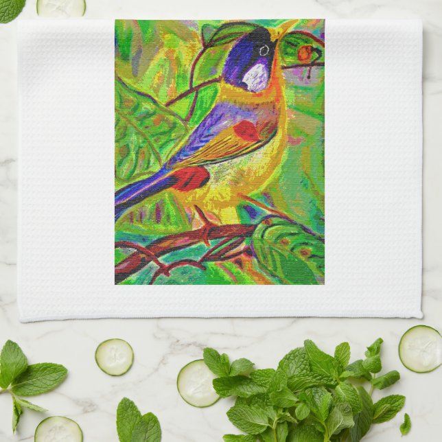 Leslies Bird Tea Towel Kökshandduk (Vikta)