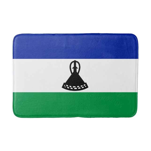 Lesotho Flagga Badrumsmatta (Framsidan)