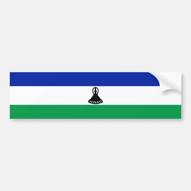 Lesotho Flagga Bildekal (Framsidan)