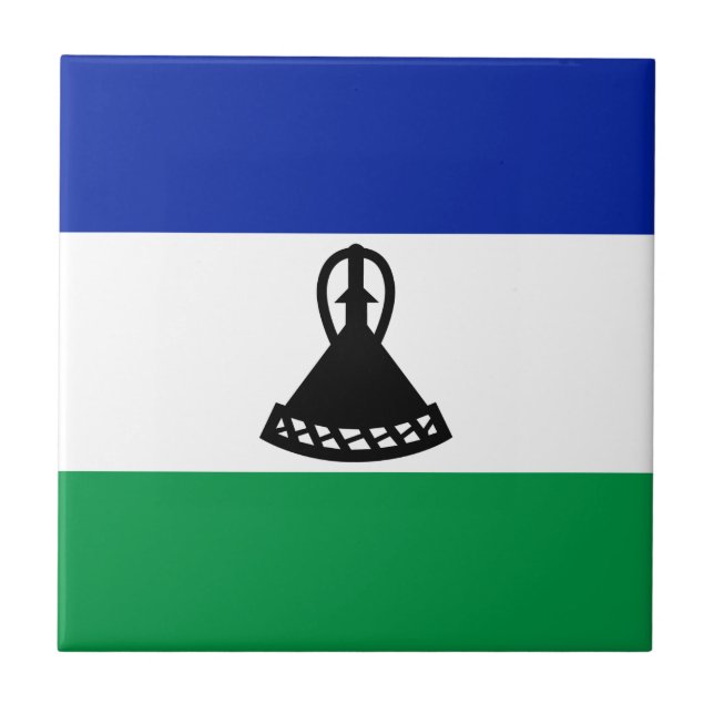 Lesotho Flagga Kakelplatta (Framsidan)