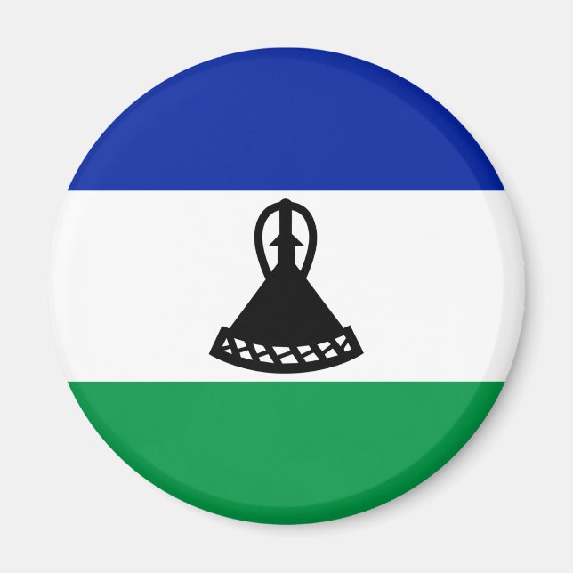 Lesotho Flagga Magnet (Framsidan)