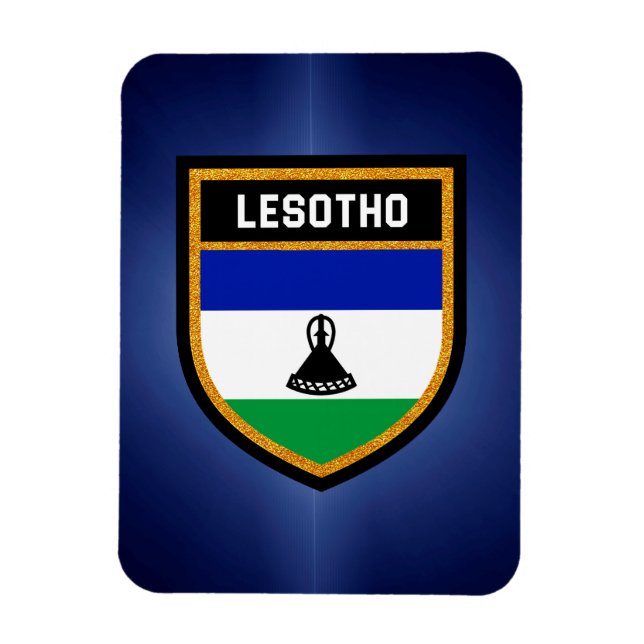 Lesotho Flagga Magnet (Vertikal)