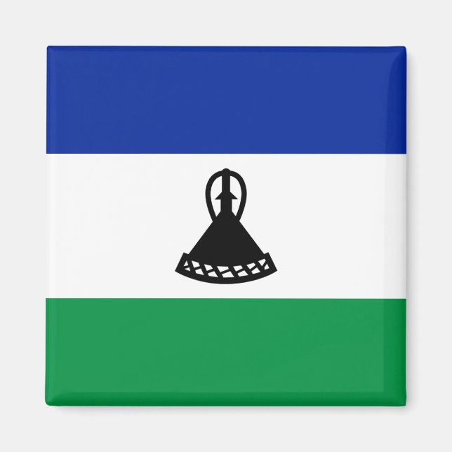 Lesotho Flagga Magnet (Framsidan)