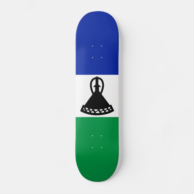 Lesotho Flagga Mini Skateboard Bräda 18,5 Cm (Framsida)