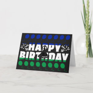 Lesotho Flagga Patriotic Birthday Kort