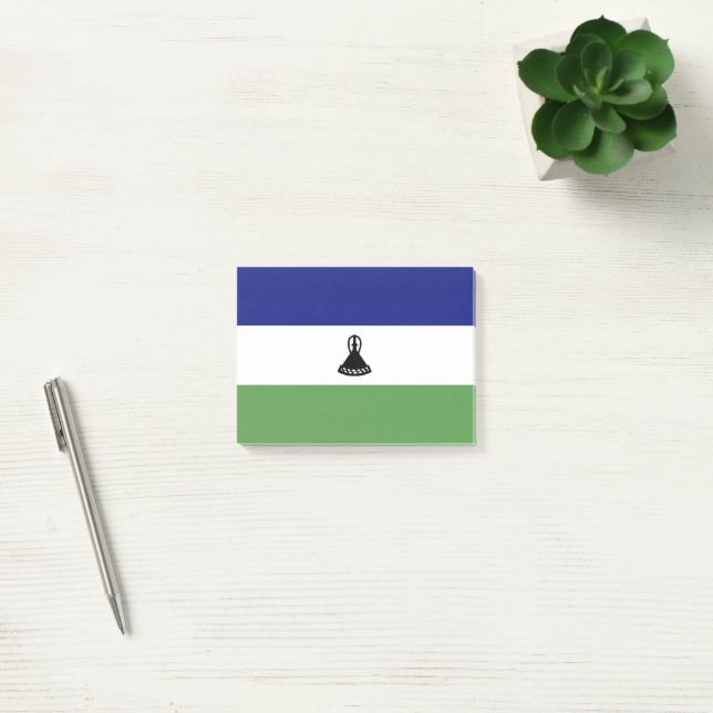 Lesotho flagga post-it block (Kontor)