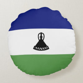 Lesotho flagga rund kudde