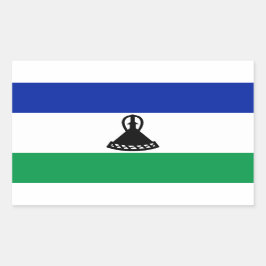 Lesotho Flagga Sticker Rektangulärt Klistermärke