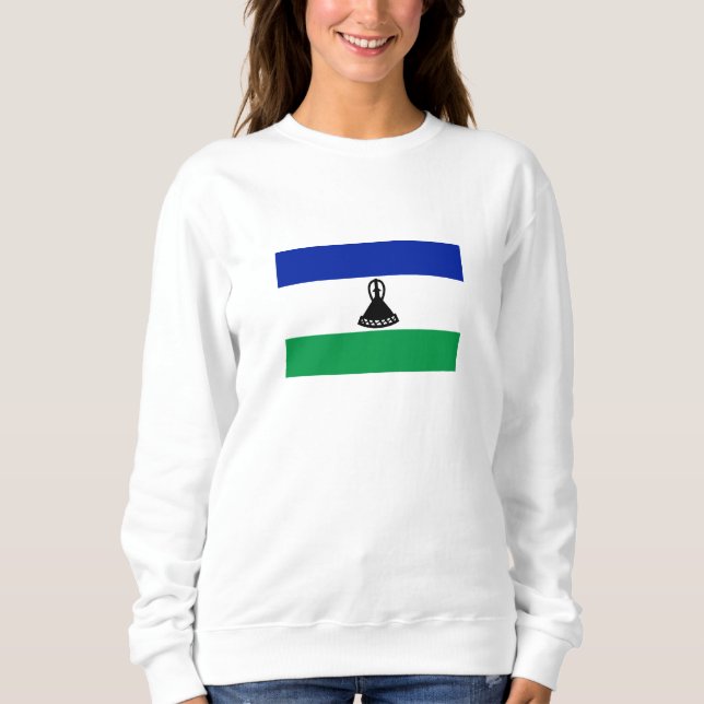 Lesotho Flagga T Shirt (Framsida)